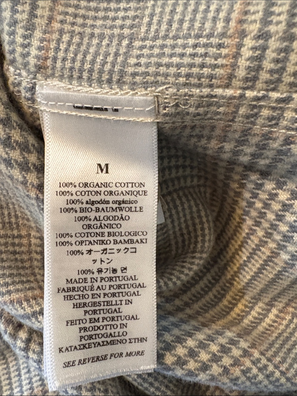 Faherty Nazaré Relaxed Flannel Shirt Canyon Plaid Tan Medium NWT - Picture 9 of 12